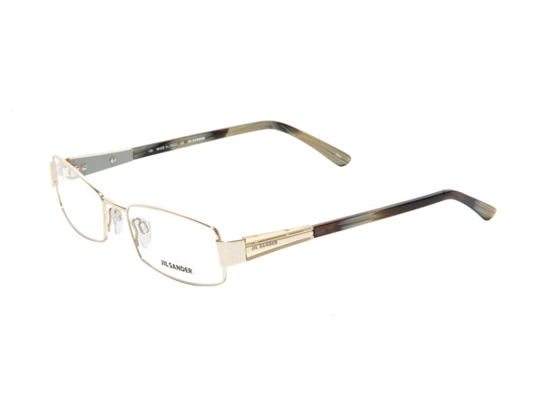 Jil Sander Men's JS2104 033 Gunmetal Rectangle Eyeglasses 53-17