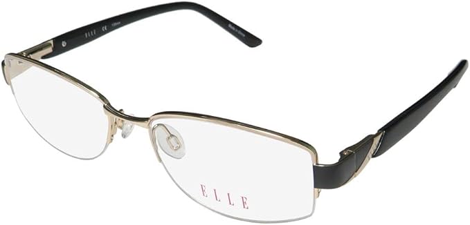 Elle Women's EL 13392 GD Gold Half Rim Eyeglasses 52-17-135