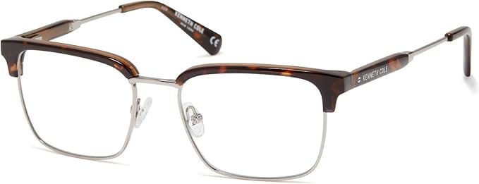 Kenneth Cole Men's KC0303 052 Dark Havana Square Eyeglasses 52-18-145