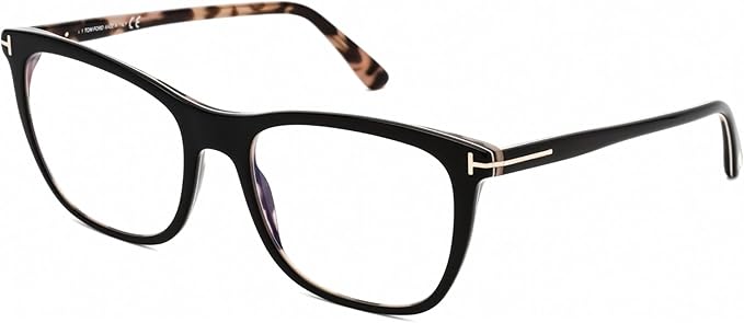Tom Ford - FT5672-B Black/Clear Rectangular Women Eyeglasses - 54mm