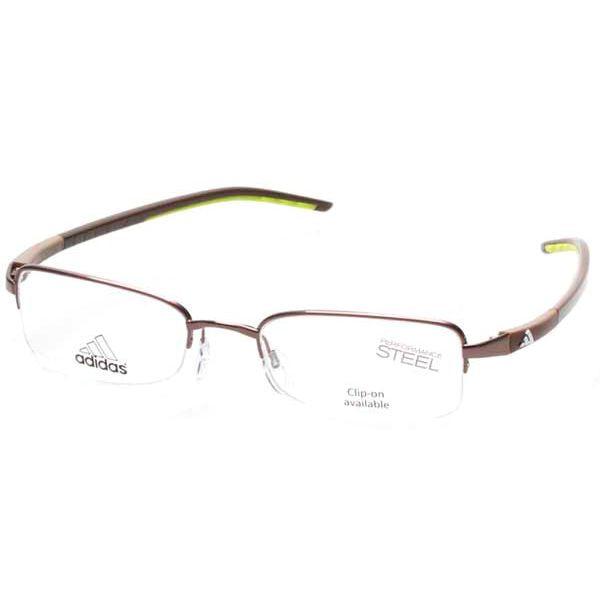 Adidas Men's a666 6056 Black Rectangle Eyeglasses