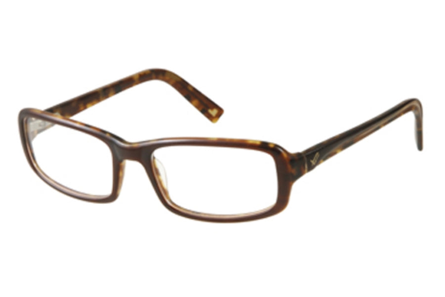 William Rast Women's WR1006 MBRN Brown Rectangle Eyeglasses 54-17-140
