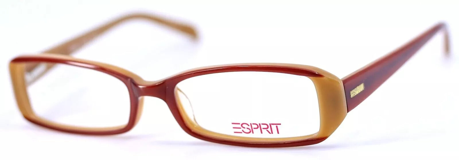 Esprit Women's ET 9280 535 Brown Rectangle Eyeglasses 49-16-135