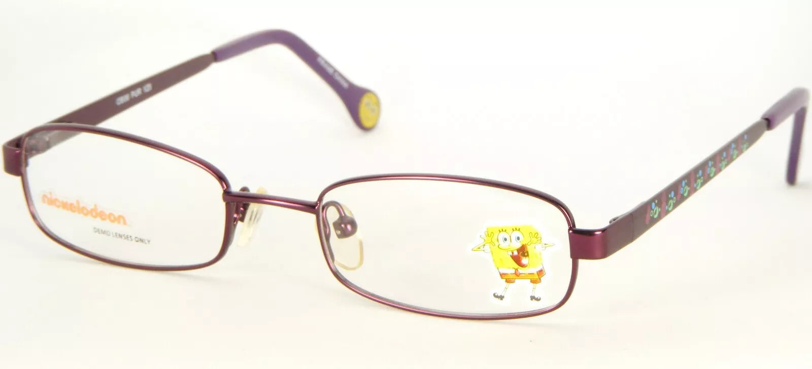 Nickelodeon Women's OB06 PUR Purple Rectangle Eyeglasses 45-17-125