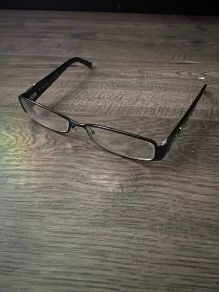 Prada VPR 58L 1BO-1O1 Eyeglasses Black Rectangle Full Rim Frames 51-14-135 Italy