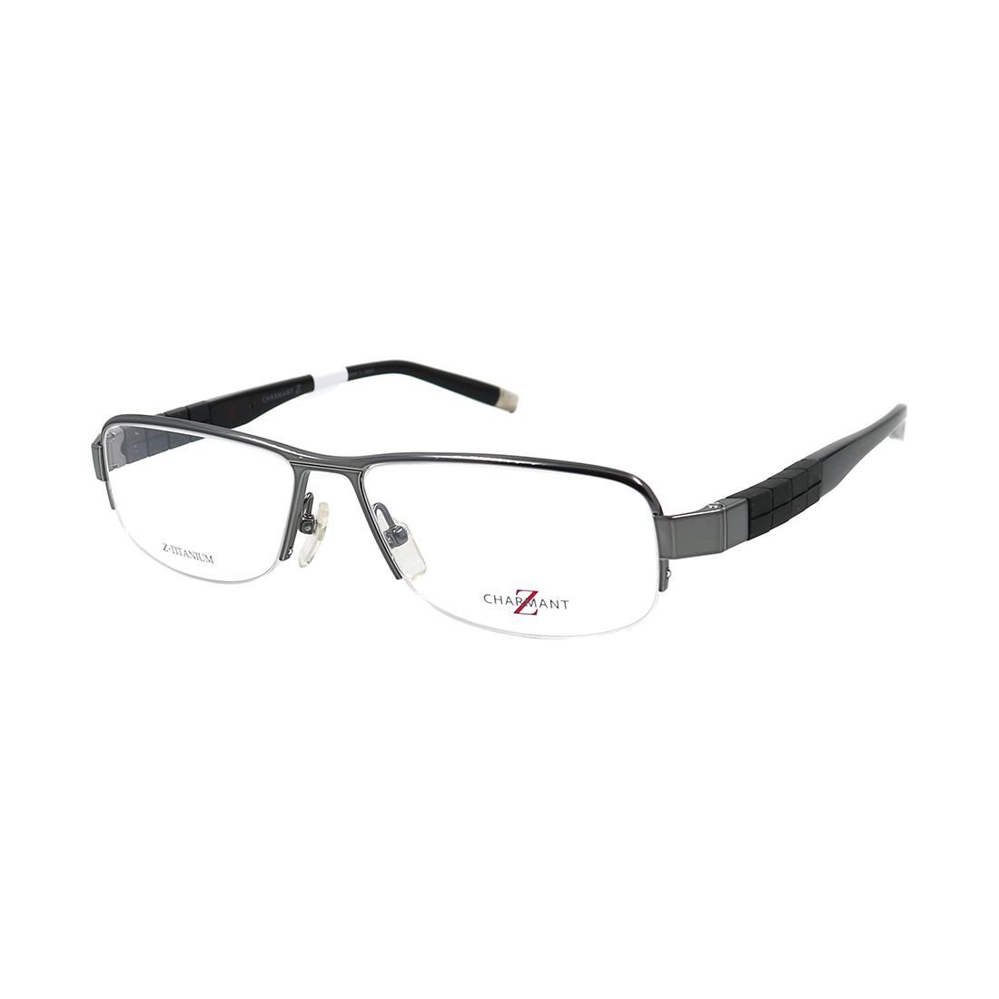 Charmant Men's ZT11763 GR Grey Half Rim Eyeglasses 56-15-140