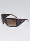 CHANEL Brown Acetate Shield Sunglasses 6012