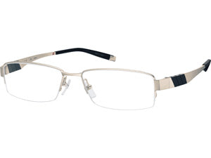 Charmant Men's ZT11768 BK2 Black Half Rim Eyeglasses 56-16-140