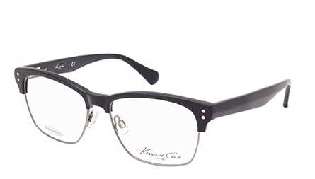 Kenneth Cole Men's KC0221 001 Black Square Eyeglasses 52-15-140