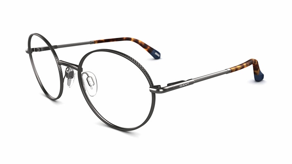 Gant Men's GA 3148-1 30706132 Gunmetal Round Eyeglasses 50-20-140