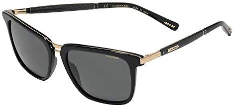 CHOPARD SCH 235S 1GPP Square Sunglasses - Black Gold Carbon Fiber