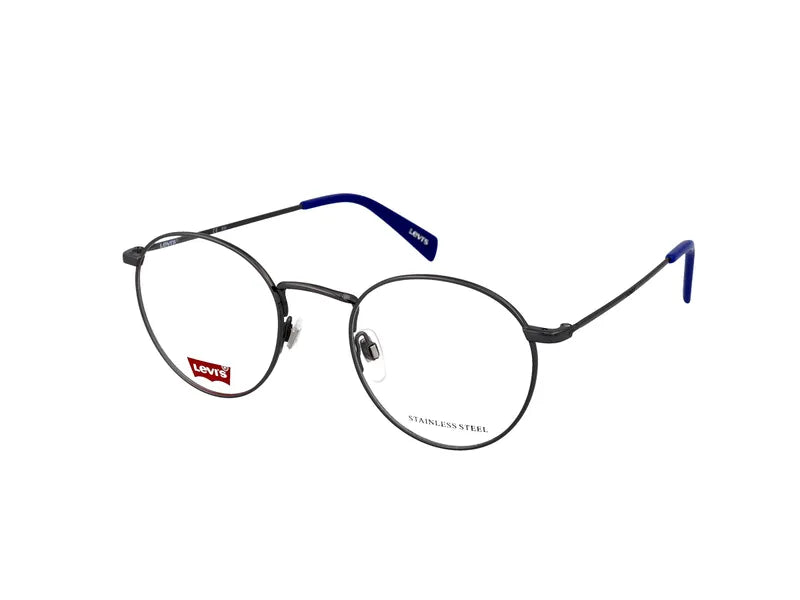 Levi's Men's LV 1007 KJ1 Gunmetal Round Eyeglasses 48-21-145