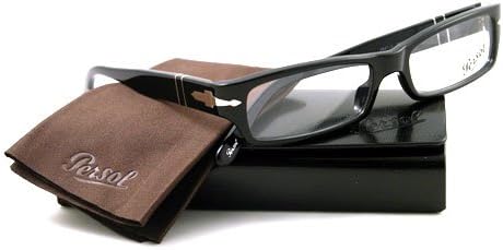 Persol Women's 2947-V 95 Black Rectangle Eyeglasses 52-16-140