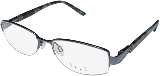 Elle Women's EL 13392 WI White Half Rim Eyeglasses 52-17-135