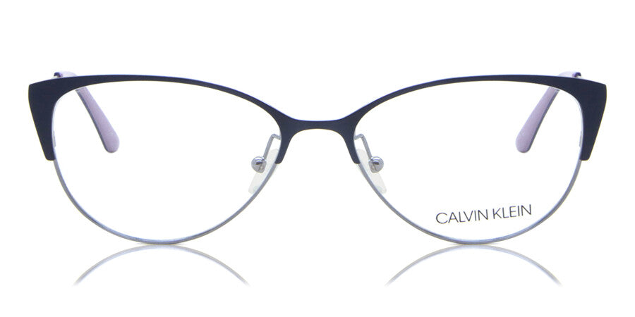 Calvin Klein Women's CK18120 408 Blue Cat Eye Eyeglasses 53-15-140