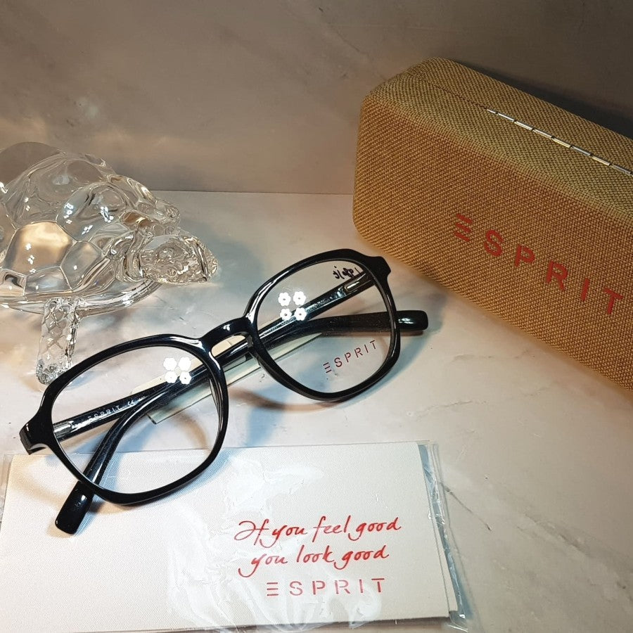 Esprit Unisex ET17551 538 Black Square Eyeglasses 51-18-140