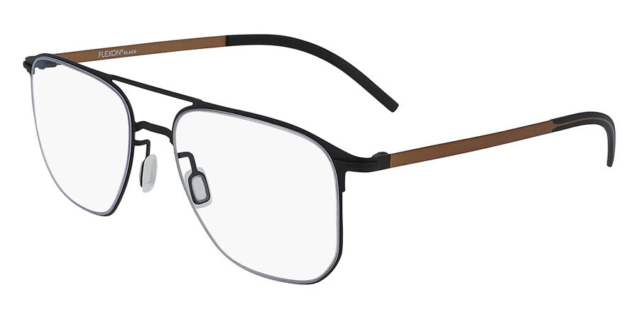 Flexon Men's B2004 001 Black Square Eyeglasses 55-18-145