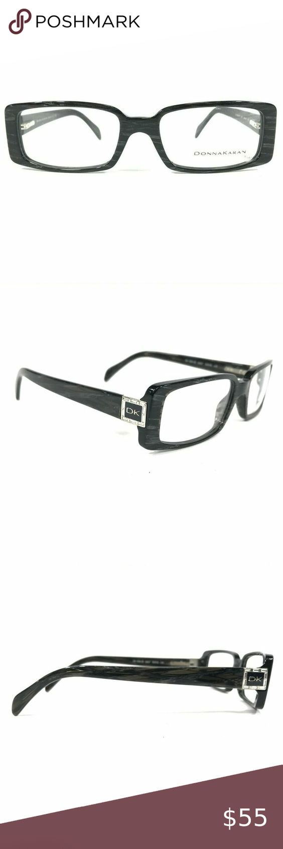 Donna Karan Men's DK1564-B 3347 Black Rectangle Eyeglasses 50-16-130