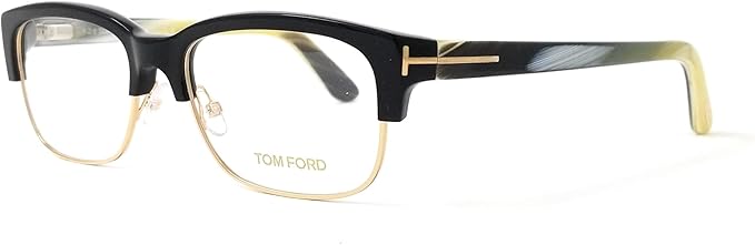 Tom Ford TF 5307 001 Black/Gold Rims Square Unisex Eyeglasses 54mm