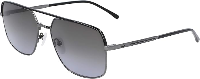 LACOSTE L227S 047 Steel Aviator Sunglasses