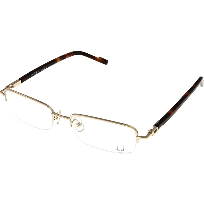 Dunhill Unisex DU 71 01 Silver Rectangle Eyeglasses 53-17-140