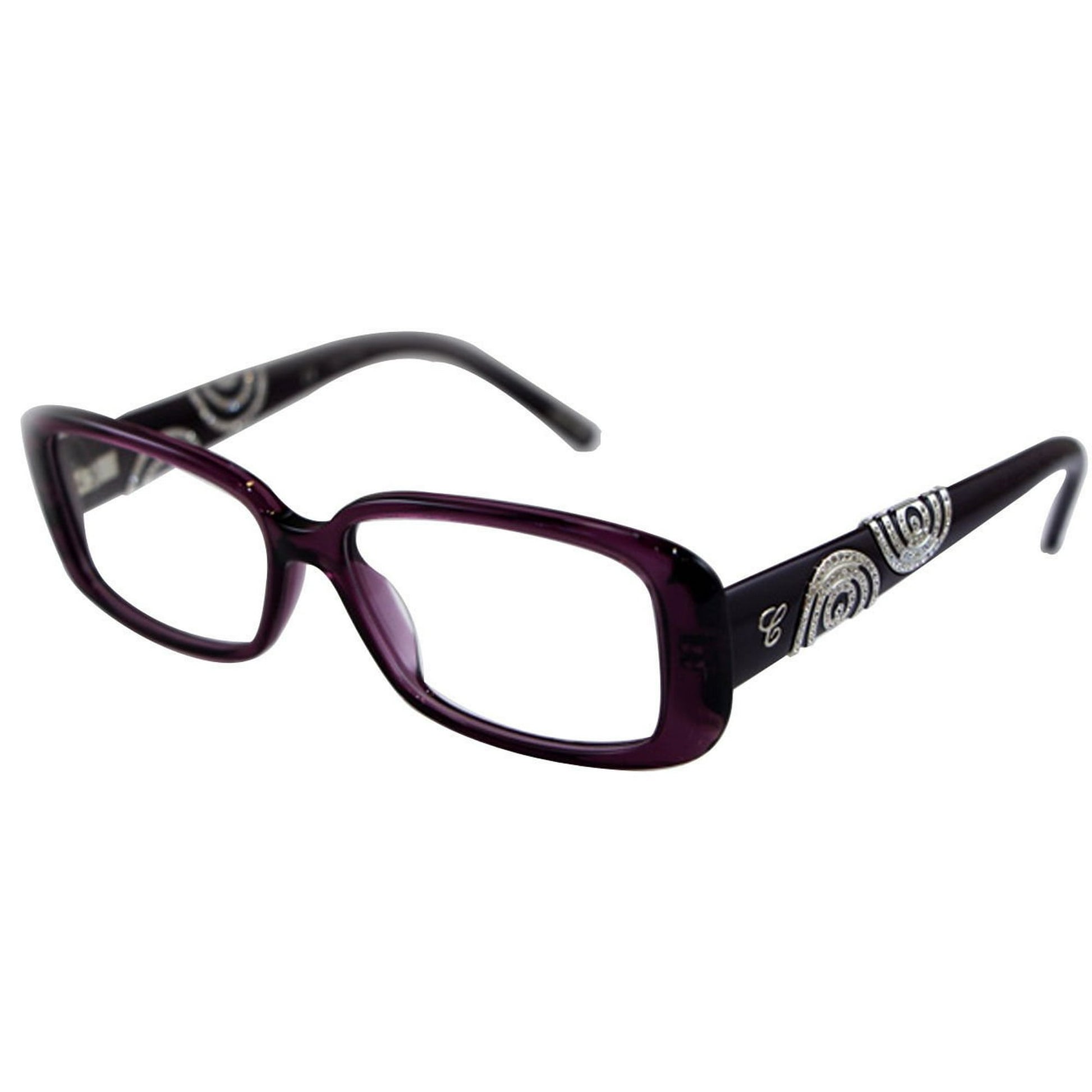 Chopard Women's VCH103S 09PW Purple Rectangle Eyeglasses 54-16-120