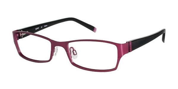 Esprit Women's ET17357 546 Black Rectangle Eyeglasses 50-17-135