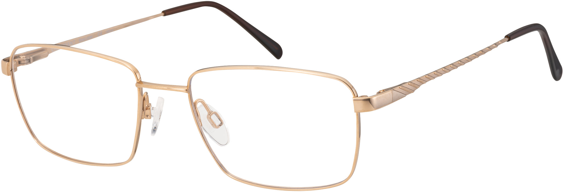 Charmant Men's CH16128 GP Gold Rectangle Eyeglasses 54-18-140