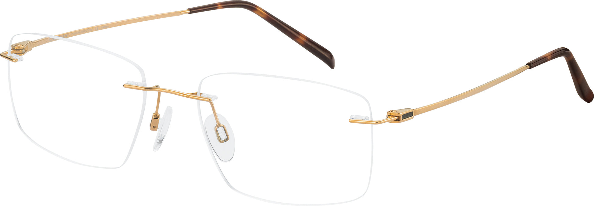 Charmant Men's CH29718 GP Gold Rimless Eyeglasses 55-19-145