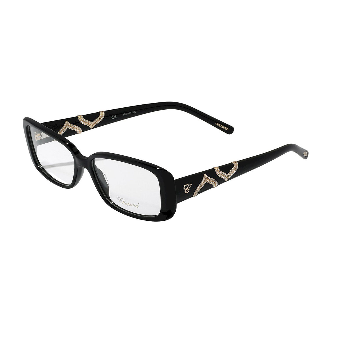 Chopard Women's VCH102S 0V64 Black Rectangle Eyeglasses 54-15-140