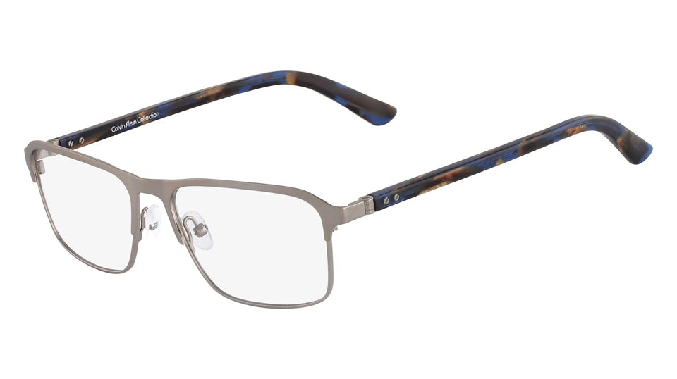 Calvin Klein Men's CK7385 033 Gunmetal Rectangle Eyeglasses 53-16-140