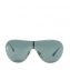 Chanel 4122-B Silver Metal Aviator Sunglasses with Swarovski Crystals