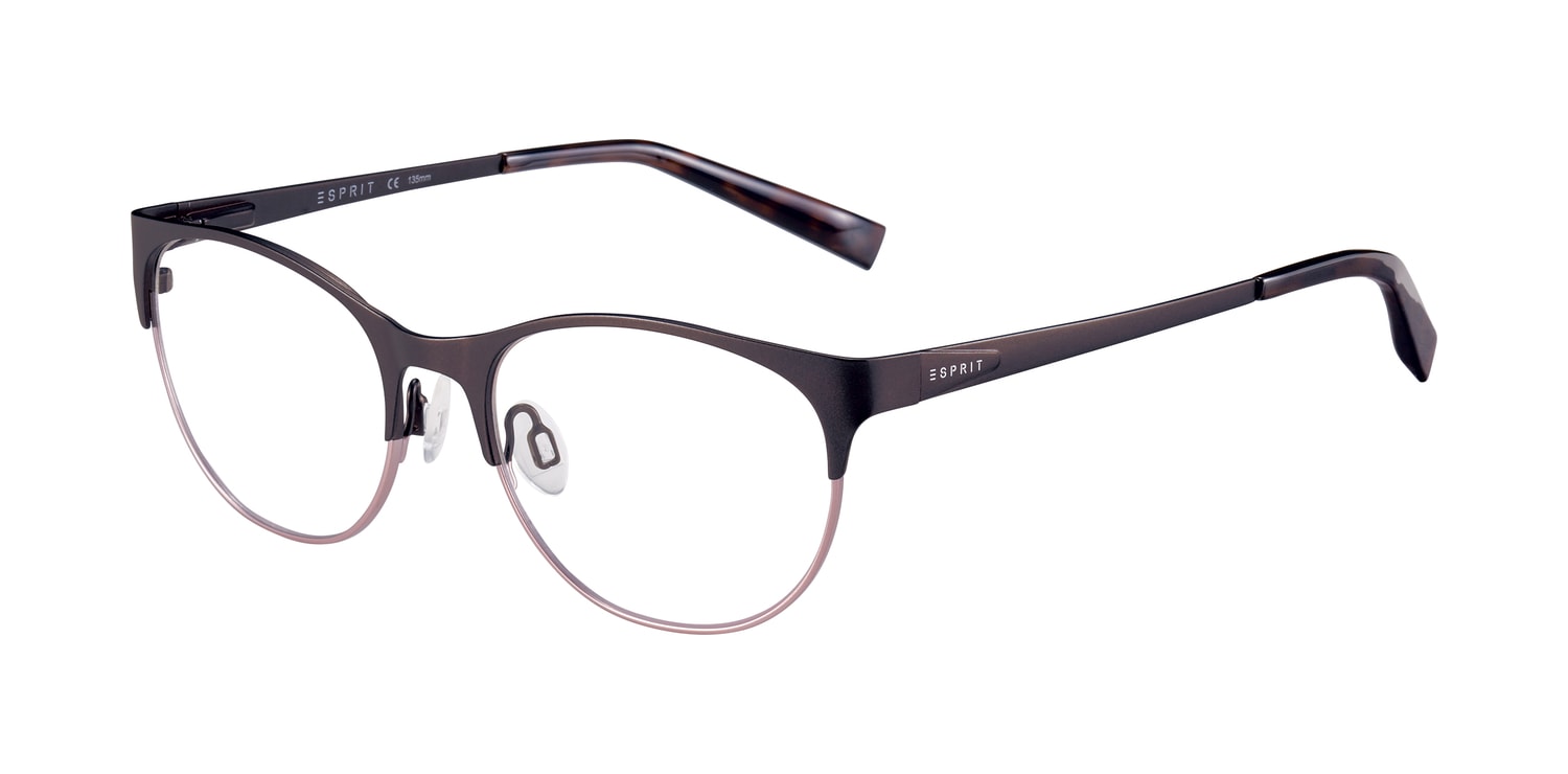 Esprit Women's ET17547 535 Brown Cat Eye Eyeglasses 50-17-135