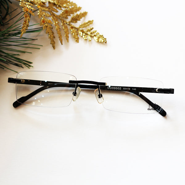 Dunhill Men's DU 095 02 Silver Rimless Eyeglasses 53-19-140