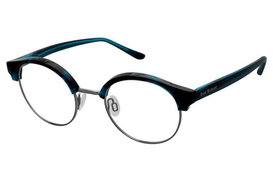 Isaac Mizrahi Women's IM 30026 BL Blue Round Eyeglasses 47-21-135