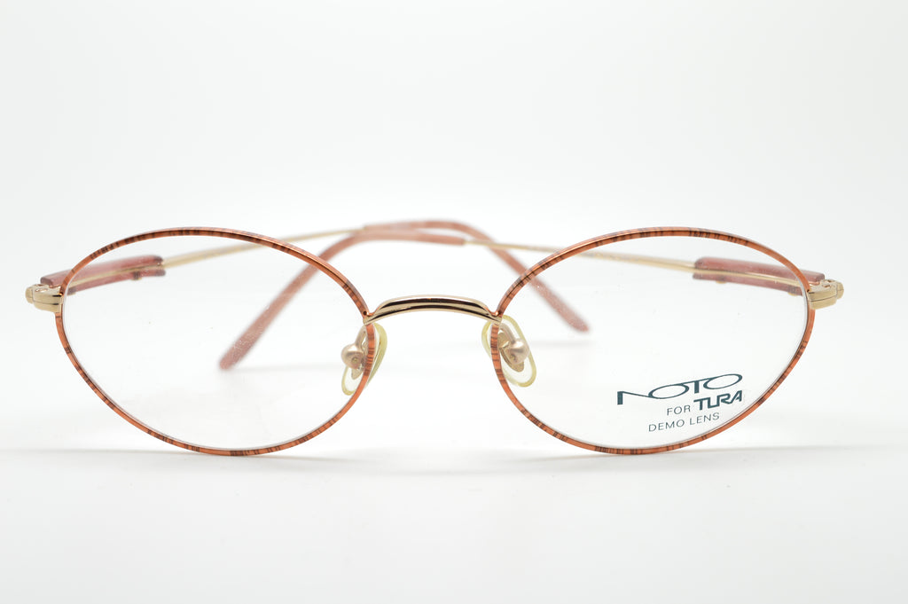 Noto Women's N413 ADM Peach Oval Eyeglasses 49-18