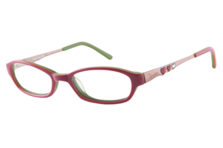 Skechers Women's SK1505 PKGRN Pink Rectangle Eyeglasses 45-16-125