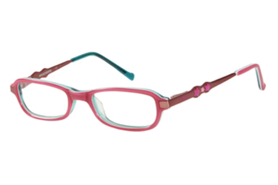 Skechers Women's SK1511 PNKGRN Pink Rectangle Eyeglasses 44-16-125