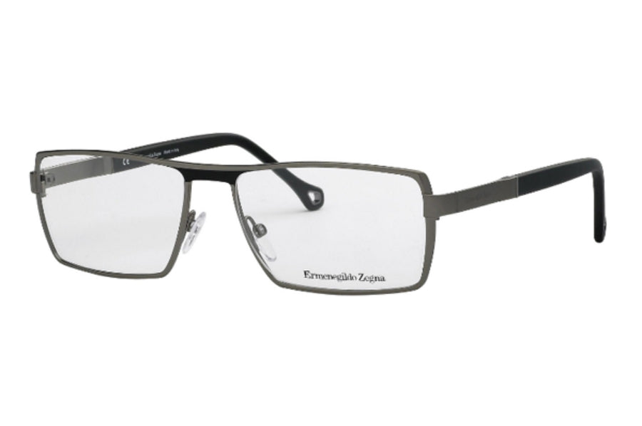 Zegna Men's VZ3261 08H5 Black Rectangle Eyeglasses 56-16-140