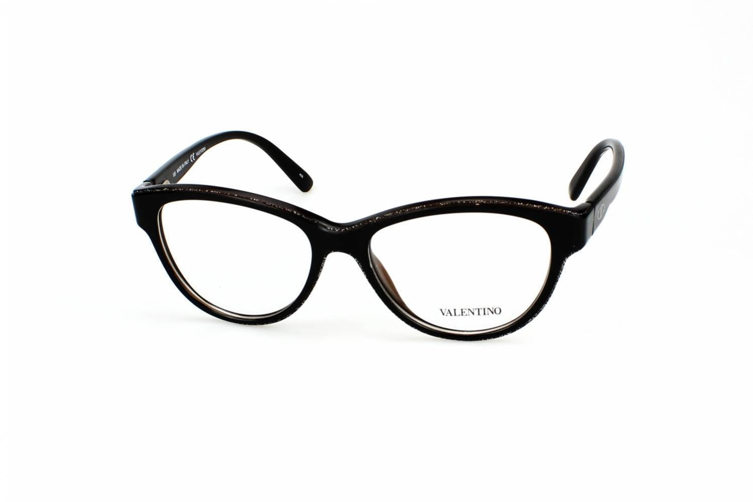 Valentino Women's V2647 006 Black Cat Eye Eyeglasses 53-17-135