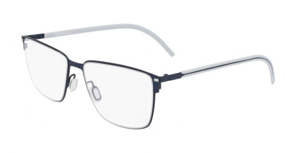 Flexon Men's B2076 412 Navy Square Eyeglasses 56-17-145