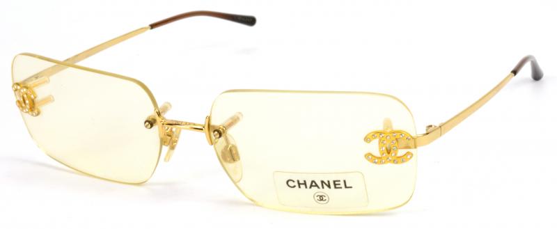 Chanel Women's 2047-B C221 Black Rimless Eyeglasses 56-16-130