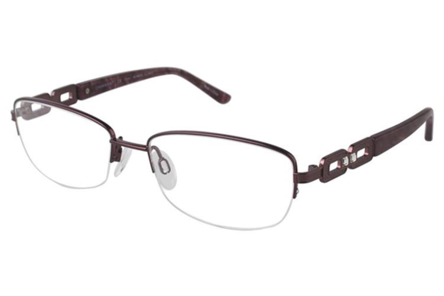 Charmant Women's CH 12125 WI Wine Half Rim Eyeglasses 54-17-135