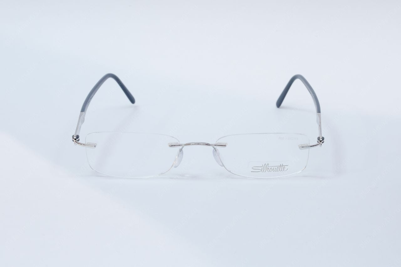 Silhouette Men's 7650 6053 Black Rimless Eyeglasses 51-19-145