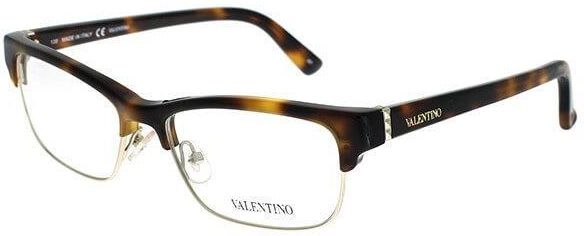 Valentino Women's V2617 214 Tortoise Rectangle Eyeglasses 52-17-145