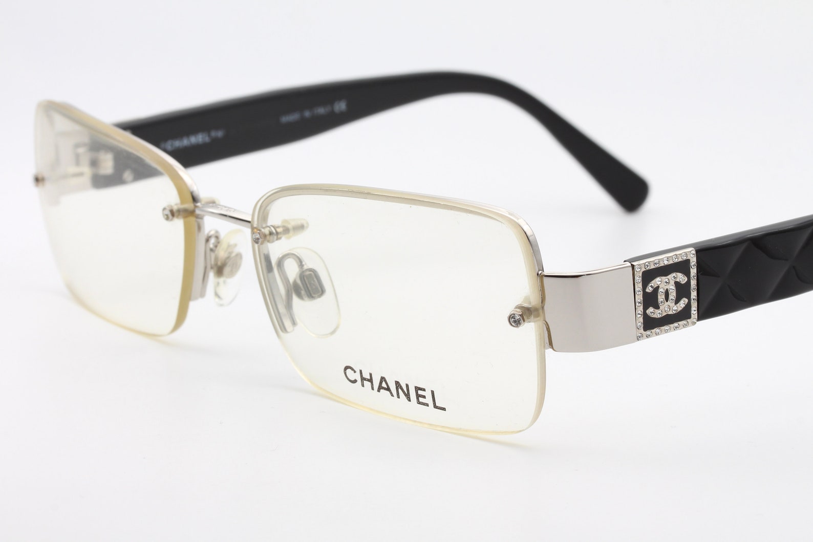 Chanel Women's 2065-B C267 Black Rimless Eyeglasses 54-16-130
