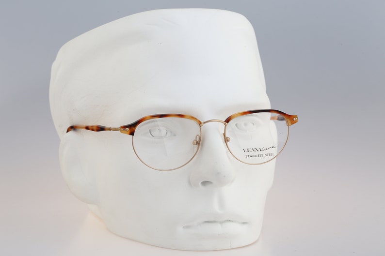Vienna Line Unisex 1812 11 Gold Clubmaster Eyeglasses 49-18