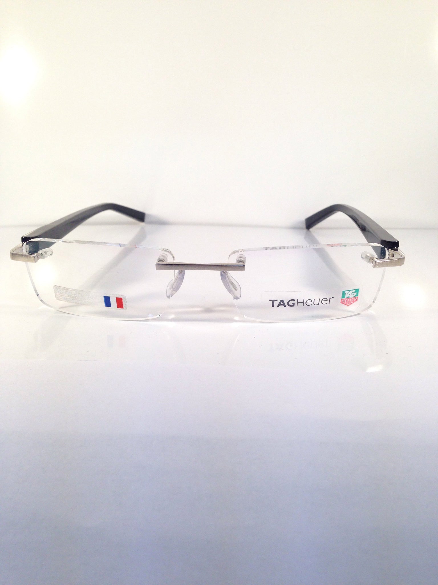 Tag Heuer Men's TH8103 005 Black Rimless Eyeglasses 54-17-140