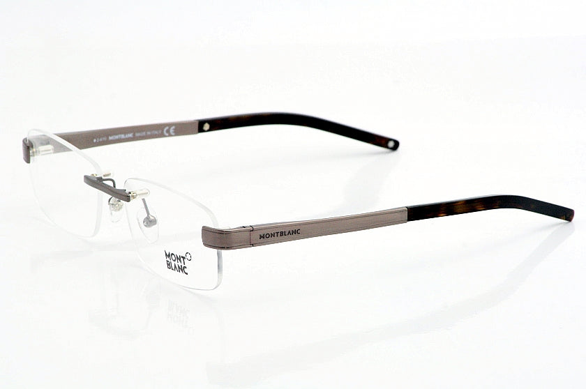 Mont Blanc Men's MB305 048 Dark Brown Rimless Eyeglasses 54-17-140