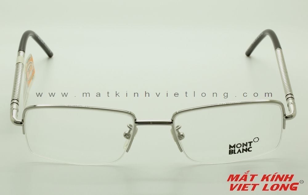 Mont Blanc Men's MB440 016 Silver Half Rim Eyeglasses 55-19-135 Duplicate